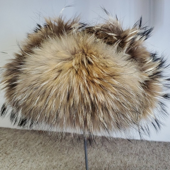 Finnish Raccoon Fur and Suede Trooper Hat